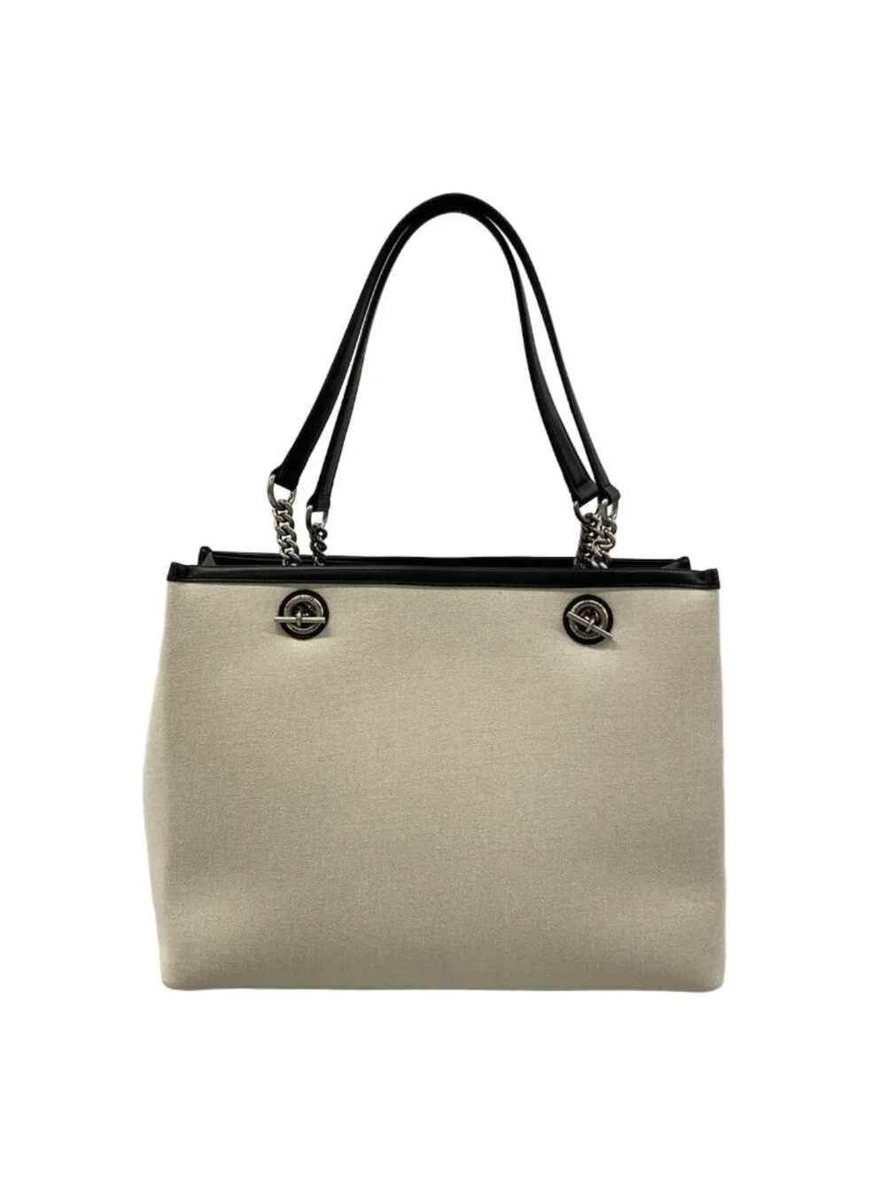 Balenciaga Tote Duty Ivory Black Leather